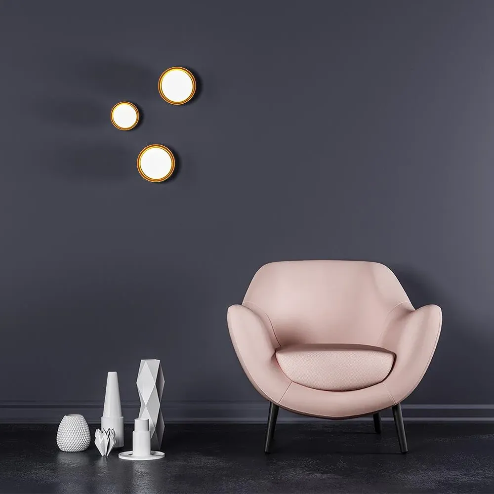 Small Wall Ceiling Lamp - Sand Black, Metal