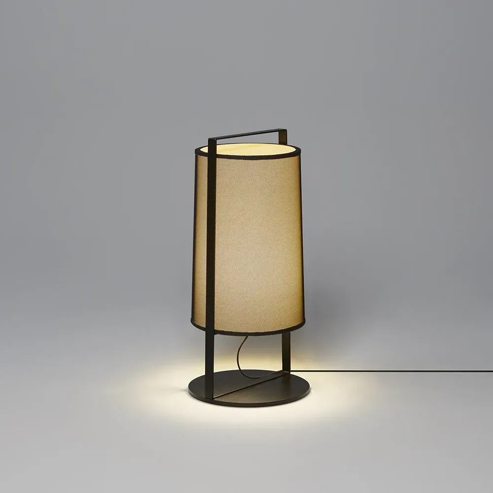 Table Lamp with Dimmer - Beige, Metal