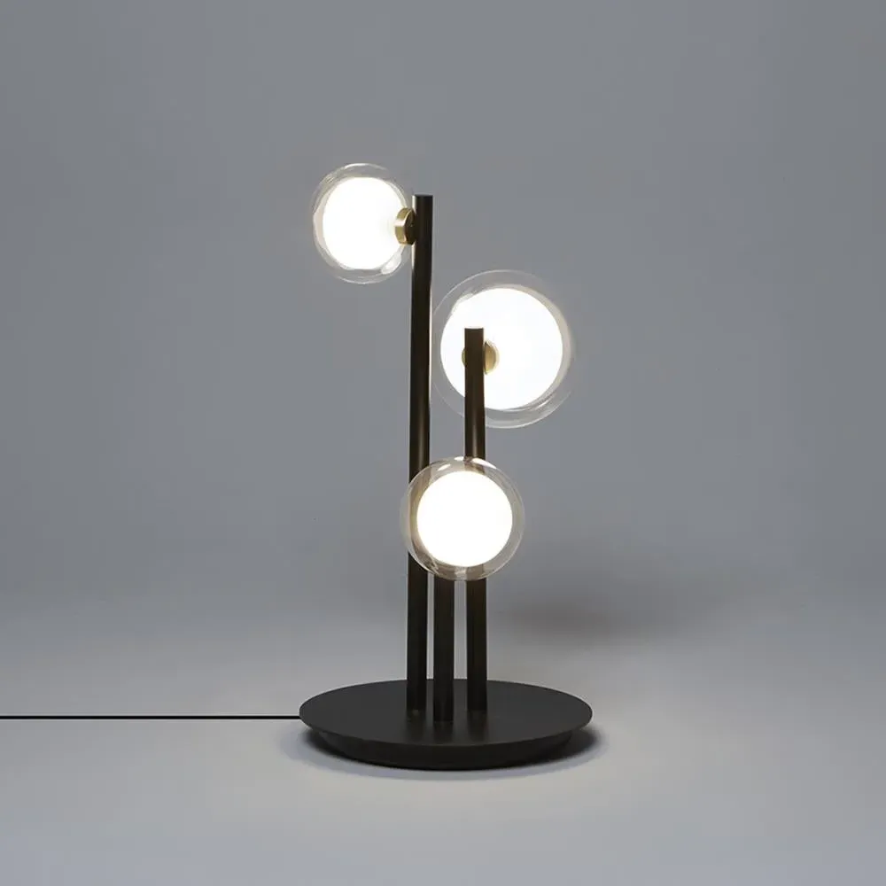 Table Lamp with Dimmer - Black Chrome, Metal image