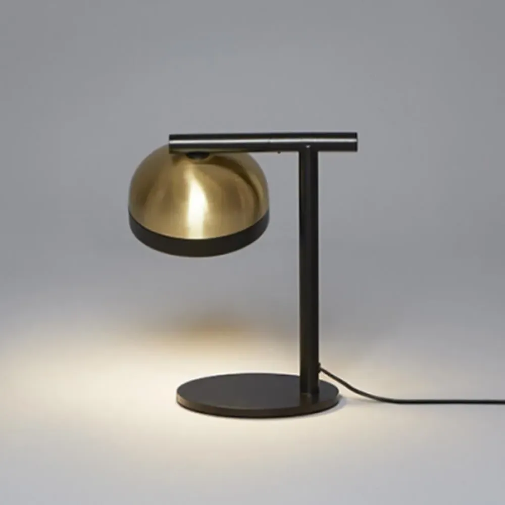 Table Lamp with Dome Shade - Sand Black, Metal