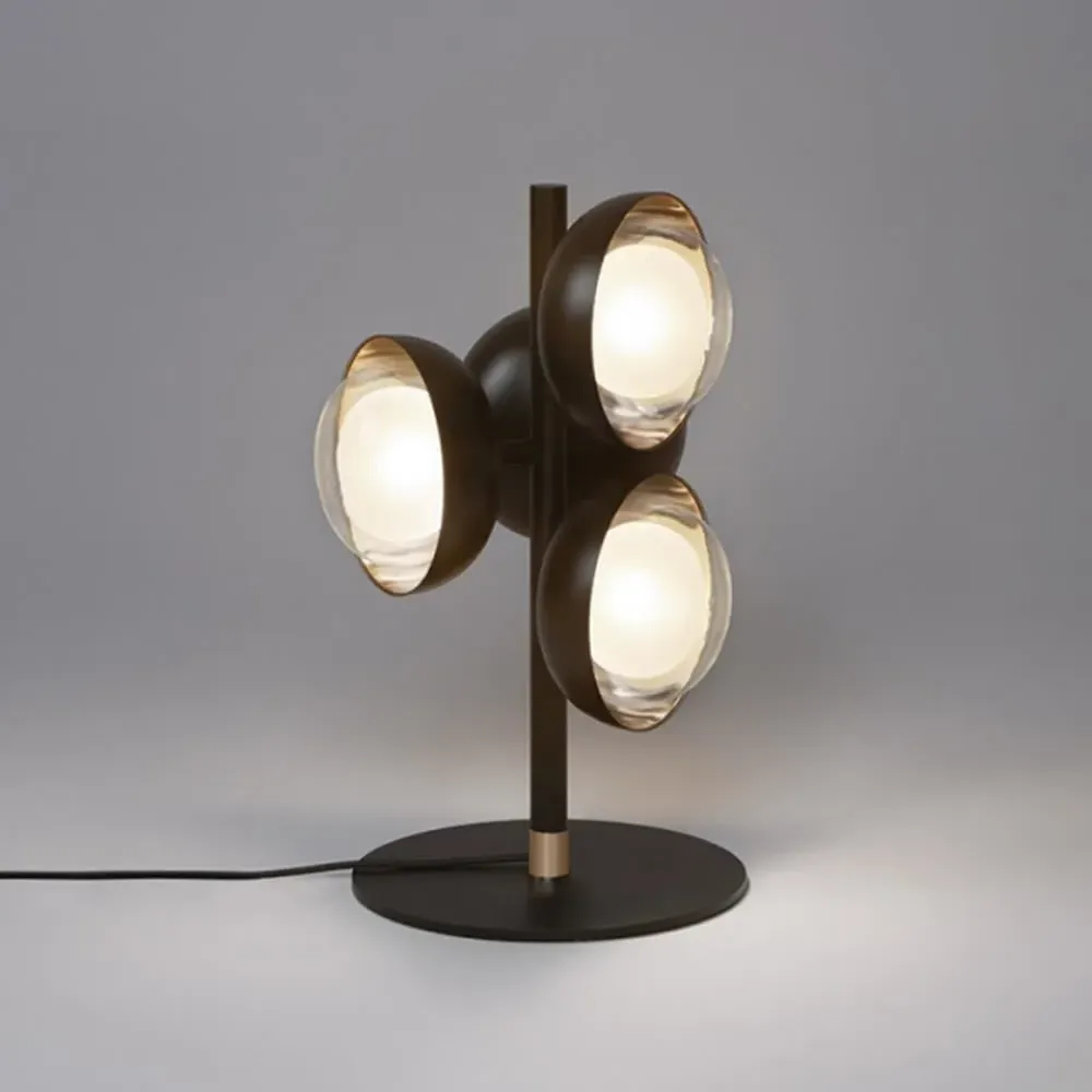 Table Lamp with Glass Diffusers - Black, Metal