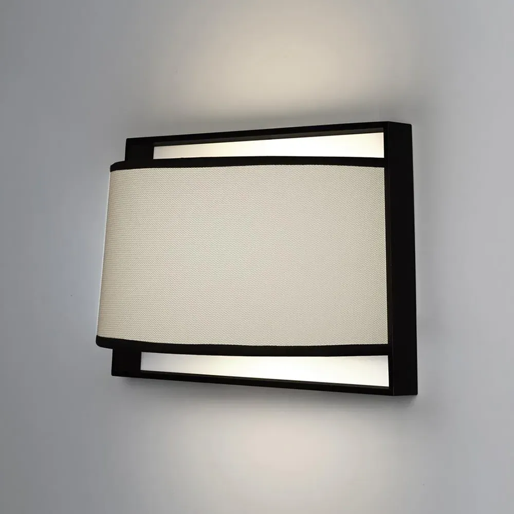Wall Lamp with Fabric Shade - Beige, Metal