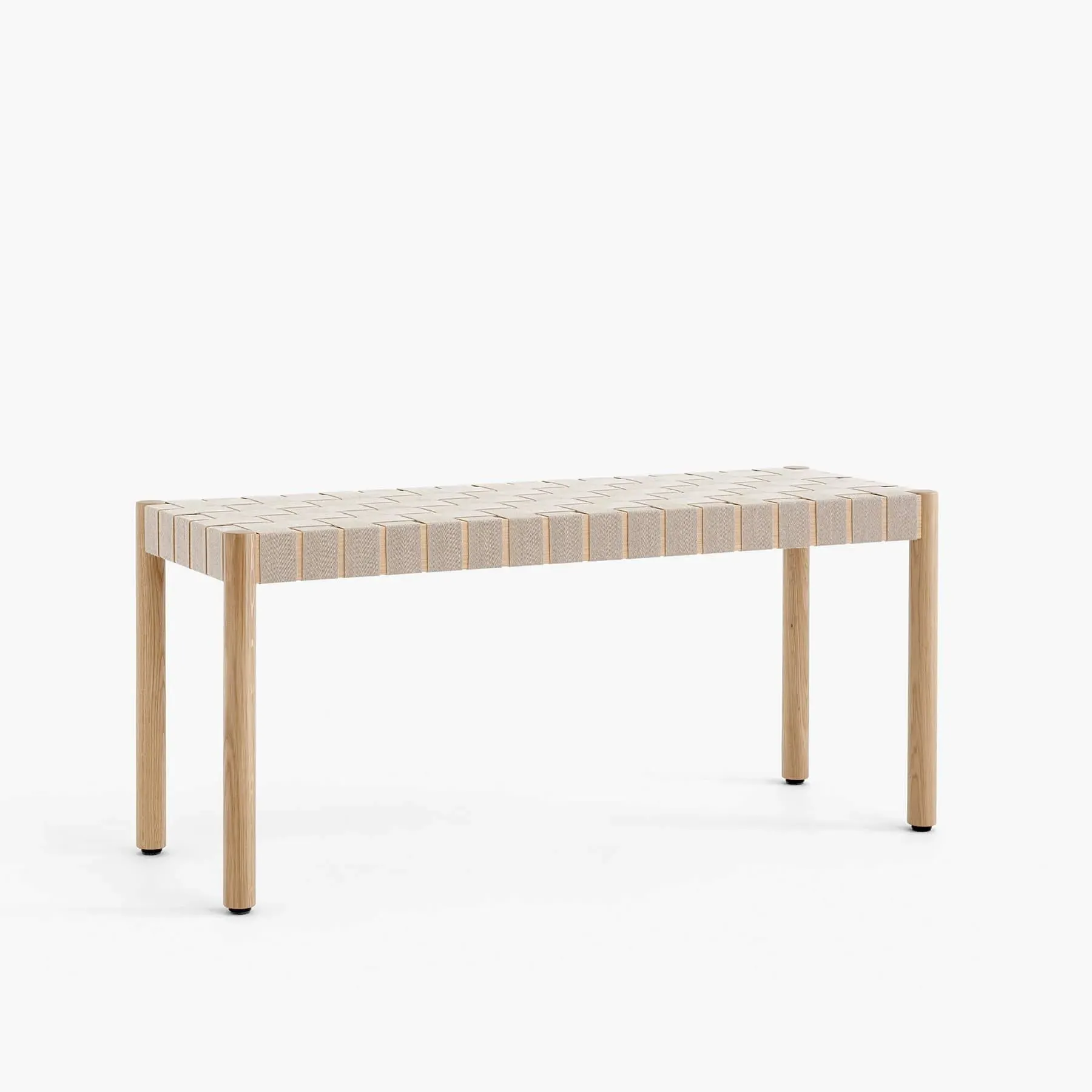 105cm Dining Bench with Webbing - Oak, Wood