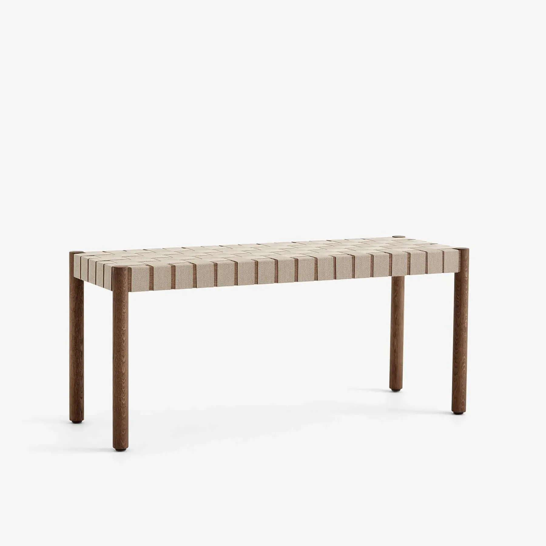 157cm Dining Bench with Webbing - Black, Ash