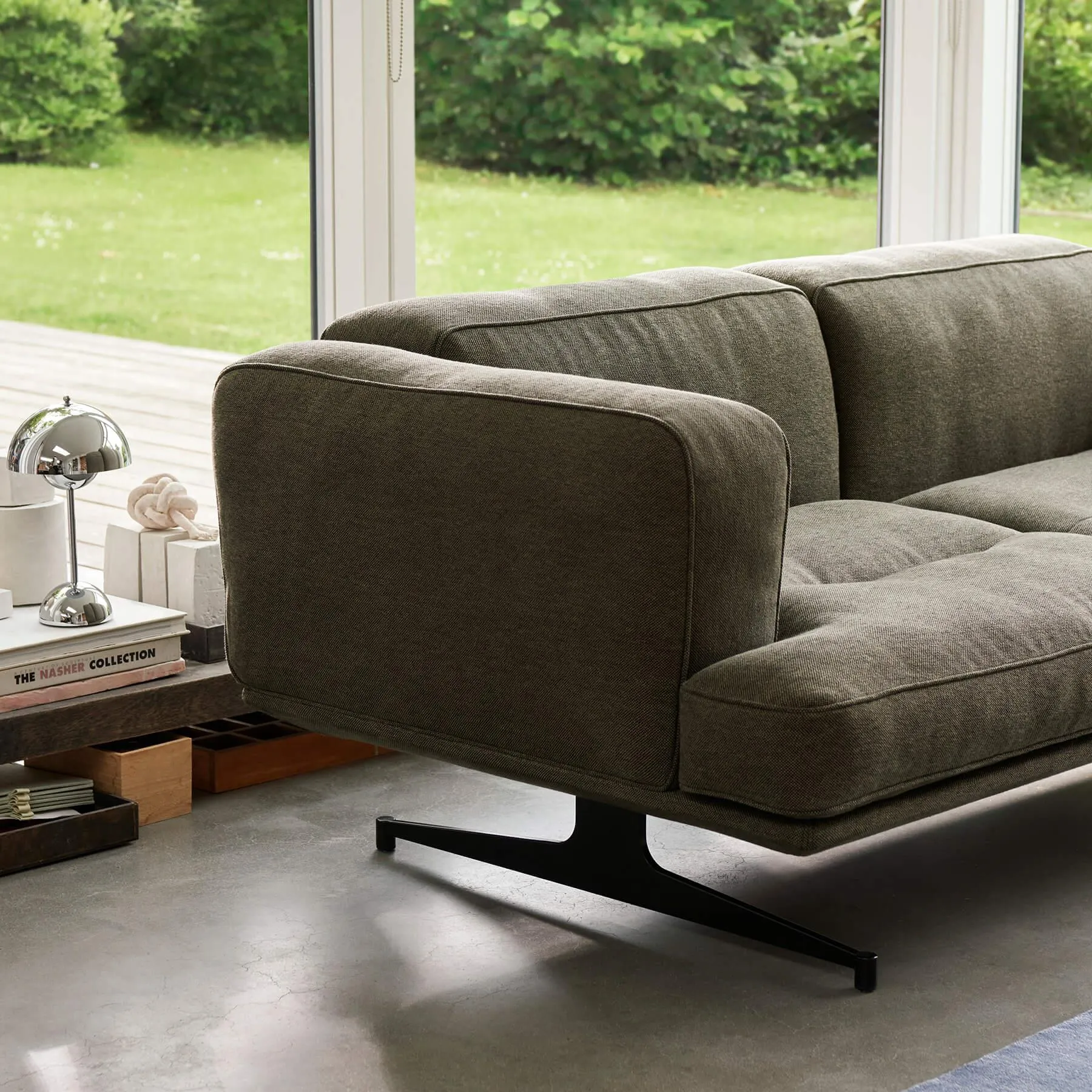 2-Seater Sofa with Deep Seat - Clay, Fabric
