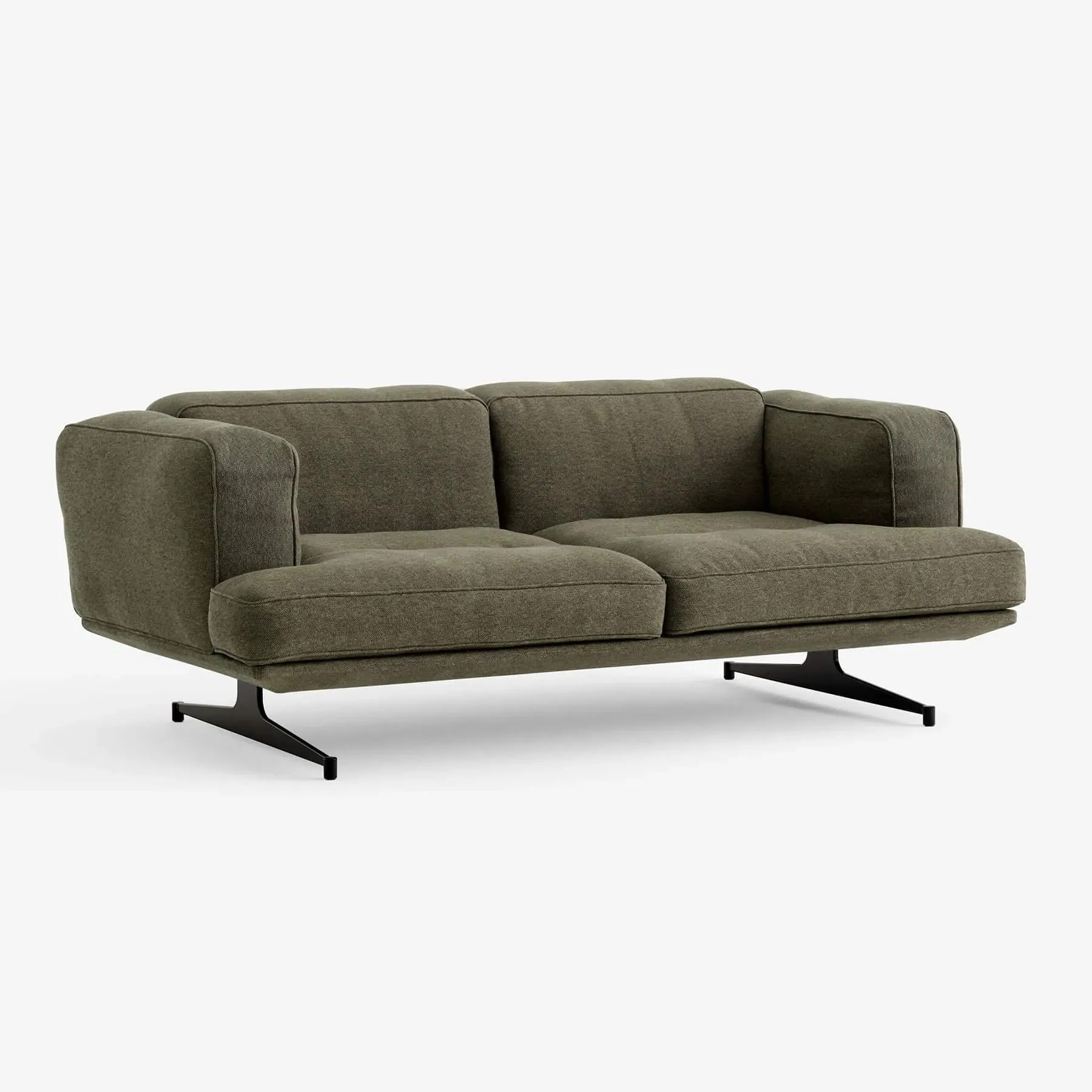2-Seater Sofa with Deep Seat - Clay, Fabric