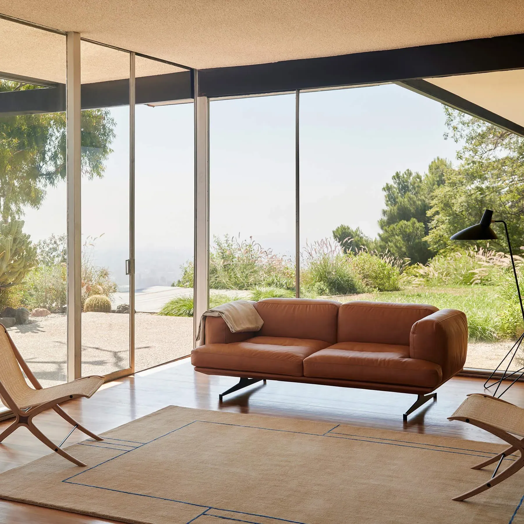 2-Seater Sofa with Deep Seat - Clay, Fabric