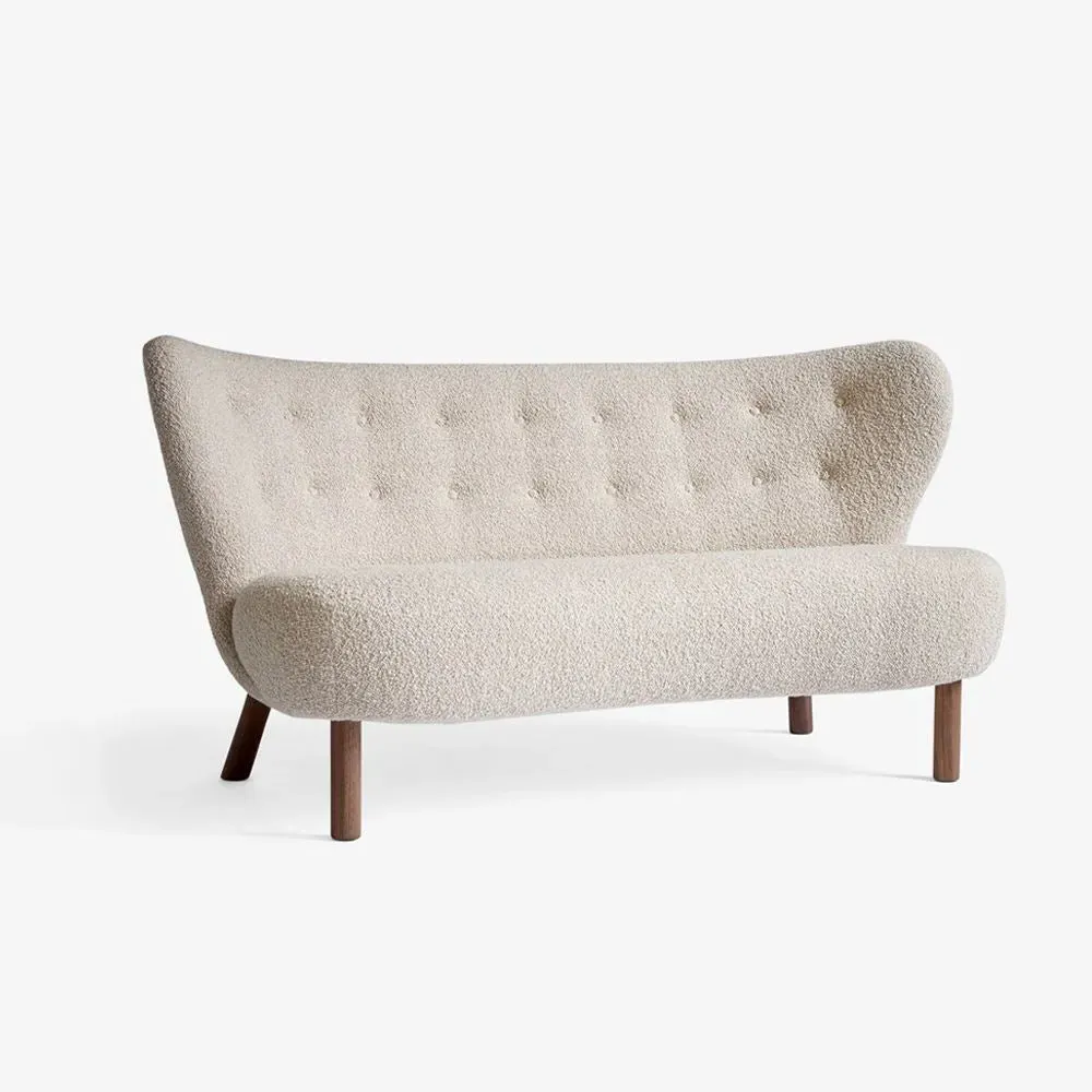 2-Seater Sofa with Hand-Stitched - Moonlight