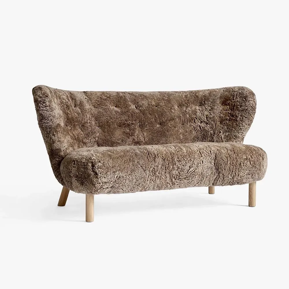 2-Seater Sofa with Hand-Stitched - Sahara
