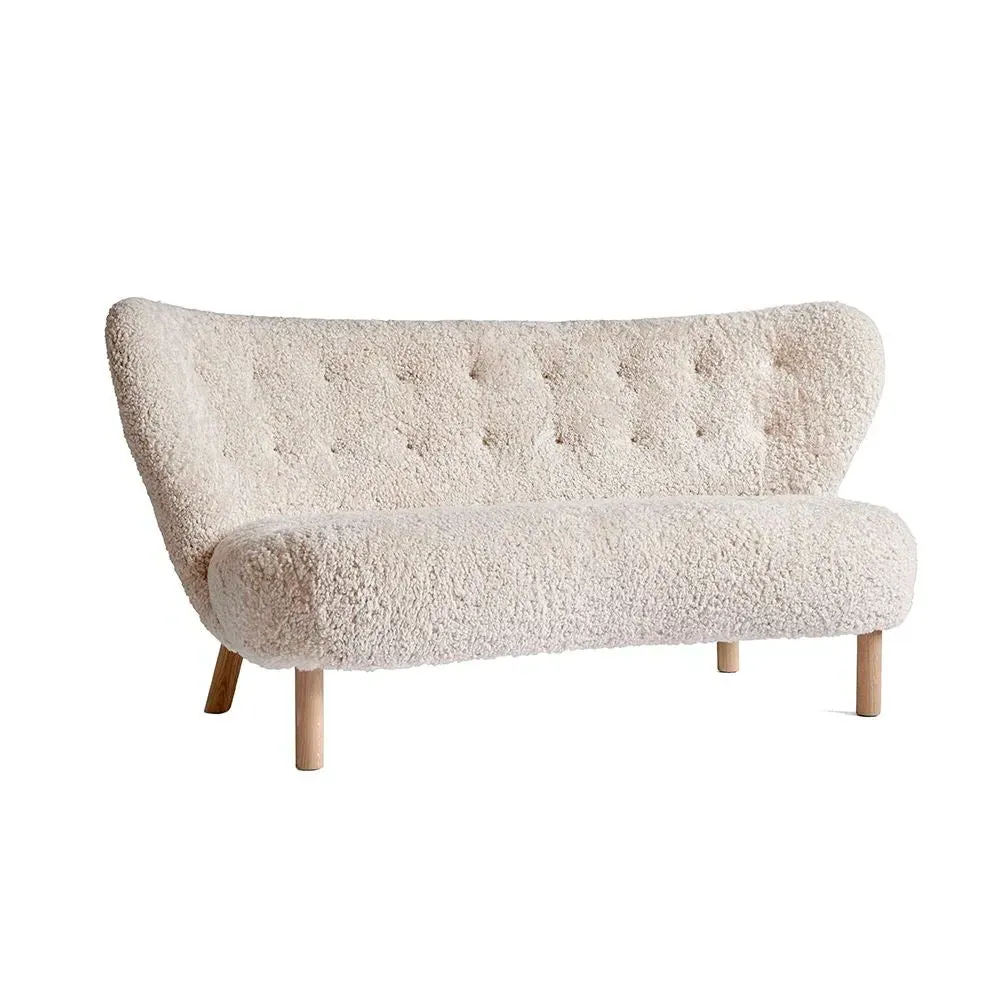 2-Seater Sofa with Hand-Stitched - Walnut