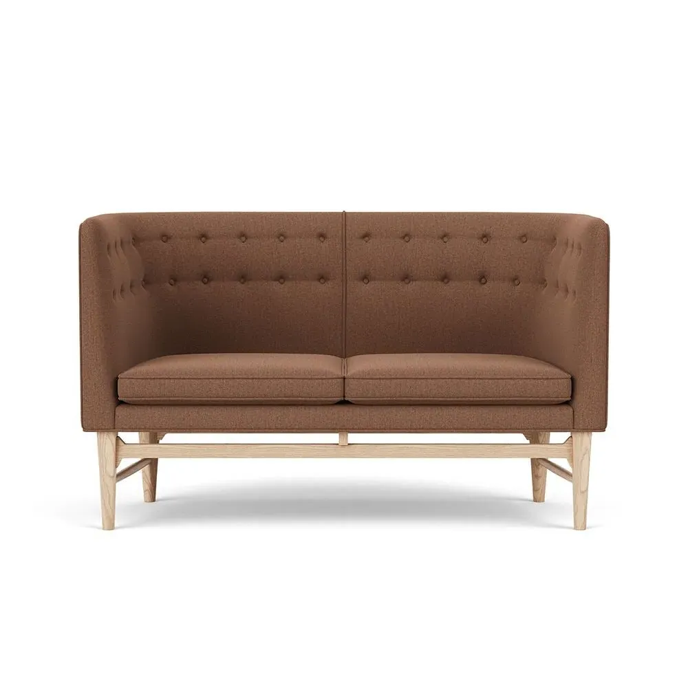 2-Seater Sofa with Oak Frame - Re-Wool image