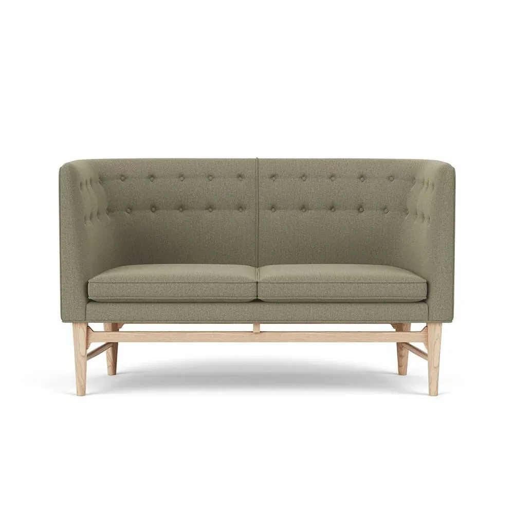 2-Seater Sofa with Oak Frame - Re-Wool image