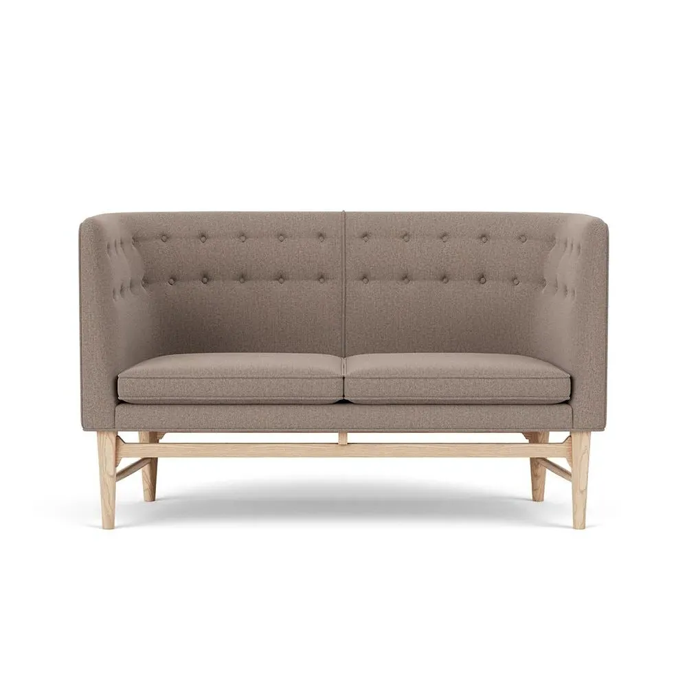 2-Seater Sofa with Oak Frame - Re-Wool image
