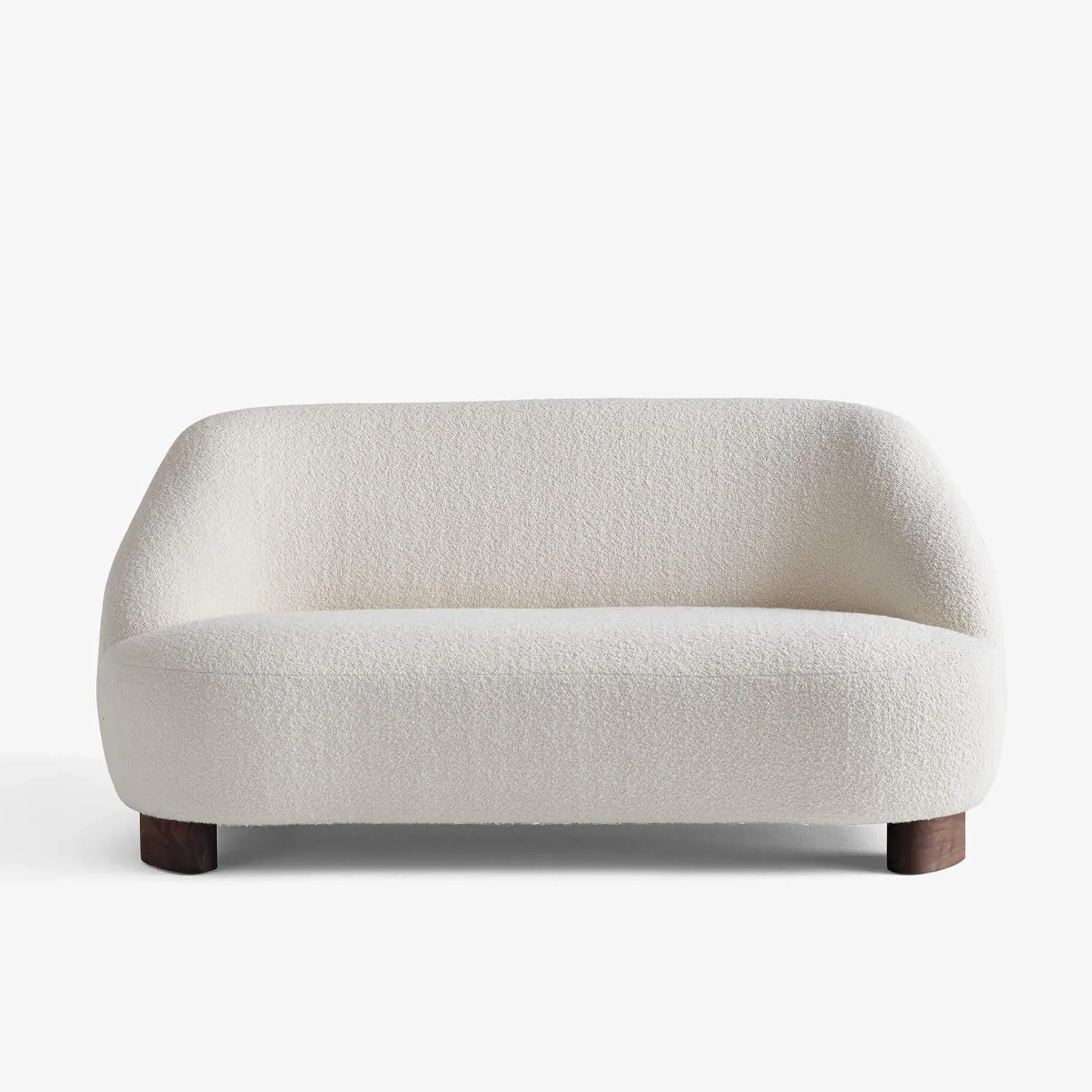 2-Seater Sofa with Walnut Frame - Karakorum, Fabric