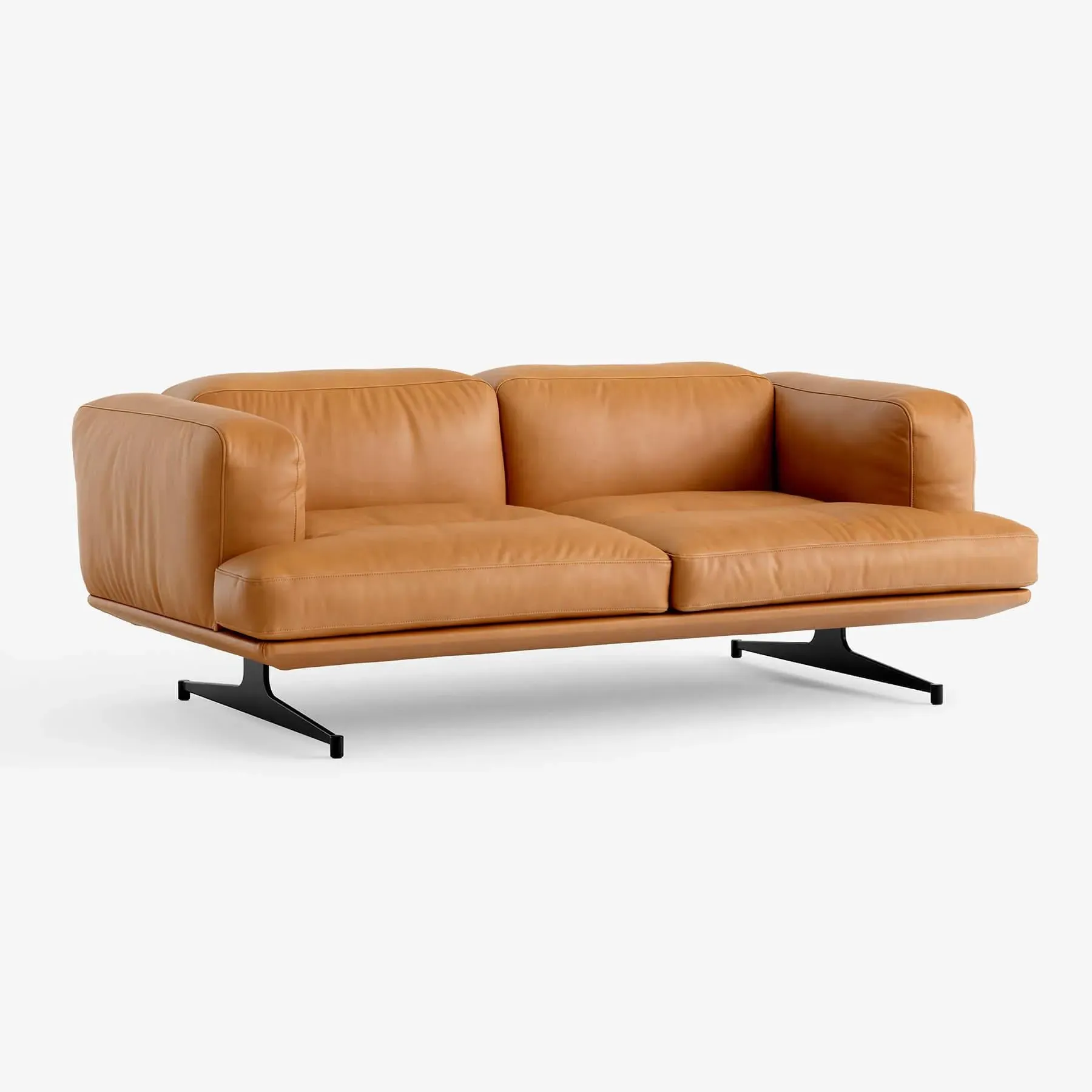 3-Piece Living Room Bundle - Cognac, Leather