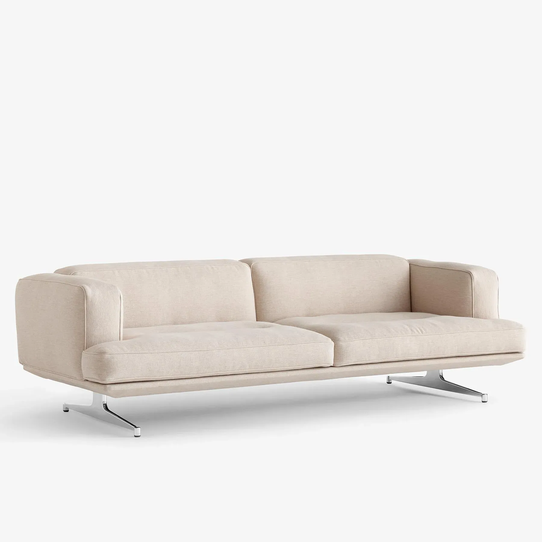 3-Seater Sofa with Beech Frame - Clay, Fabric
