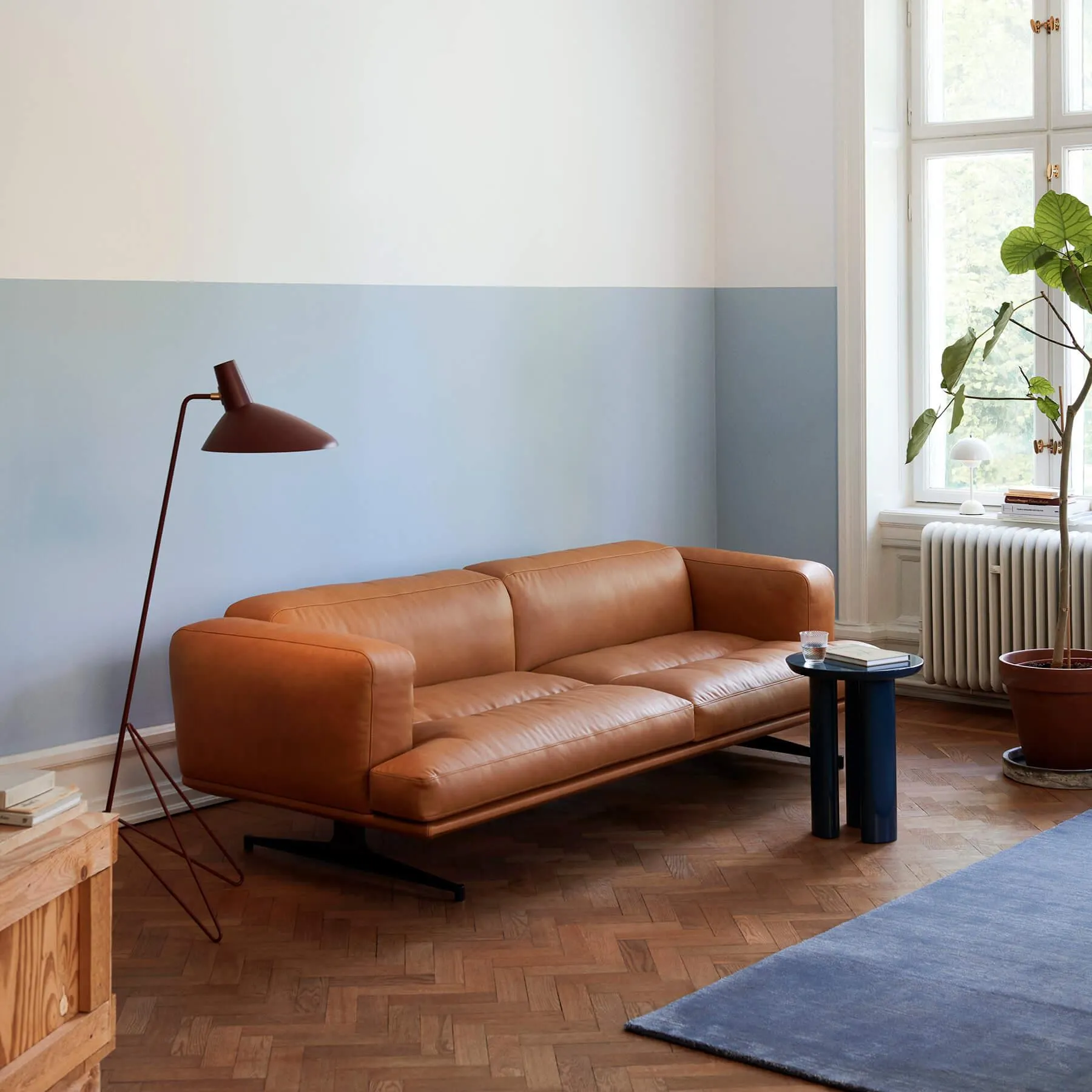 3-Seater Sofa with Beech Frame - Fabric