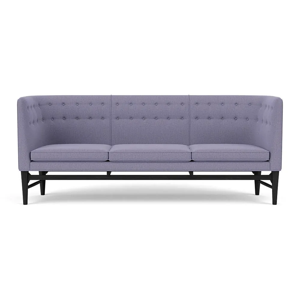 3-Seater Sofa with Button Tufting - Oak