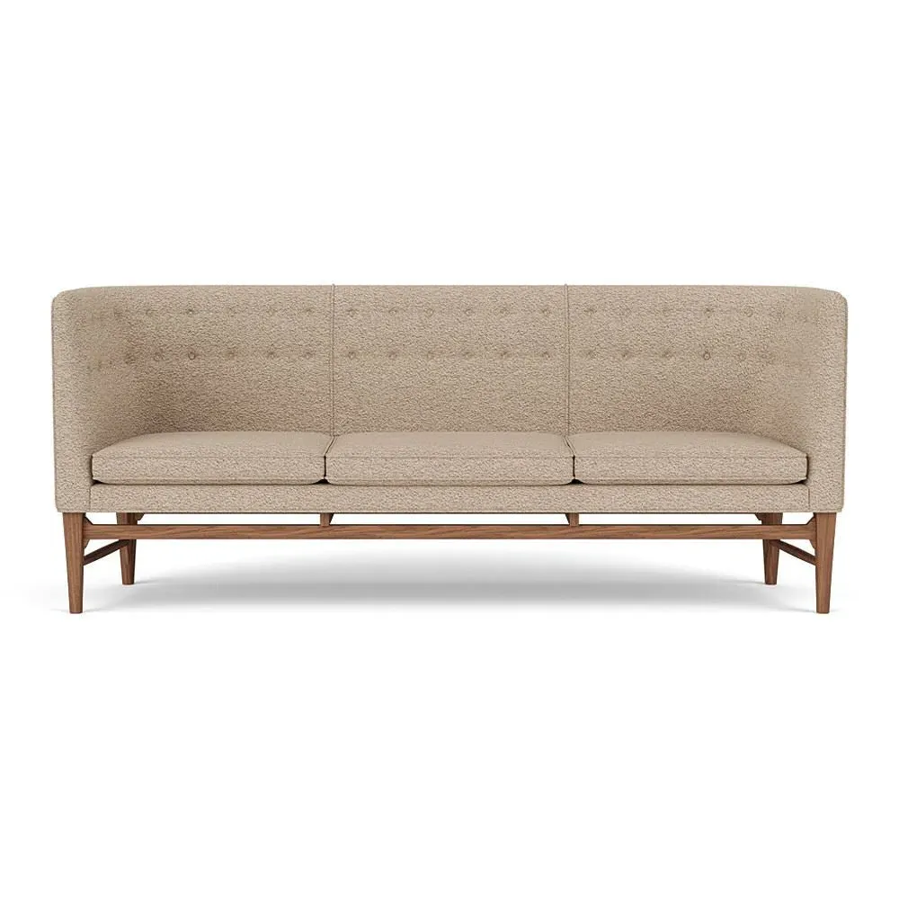 3-Seater Sofa with Button Tufting - Walnut image