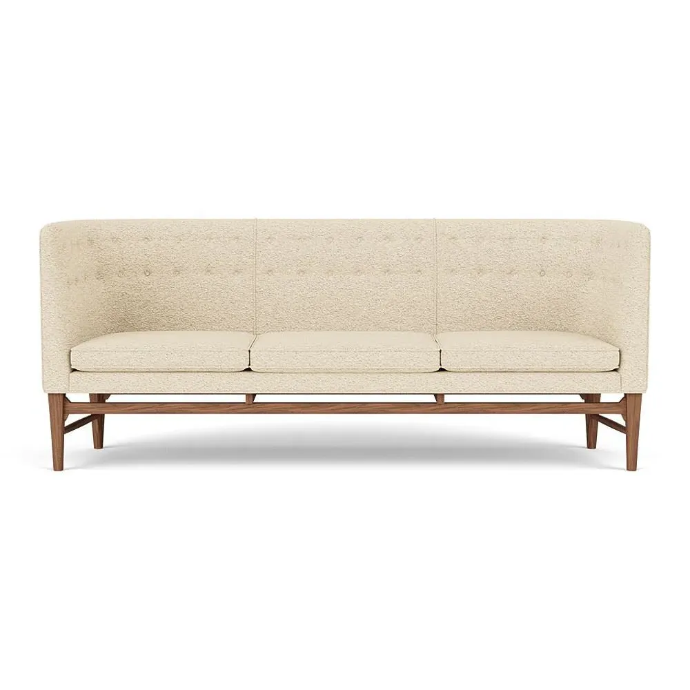 3-Seater Sofa with Button Tufting - Walnut image