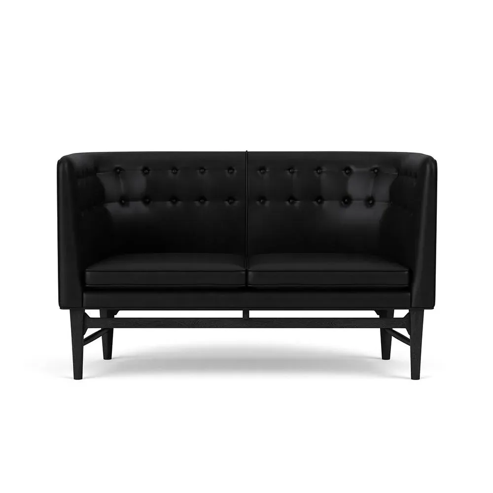 AJ6 Mayor 2-Seater Sofa - Silk, Black Lacquered Oak image