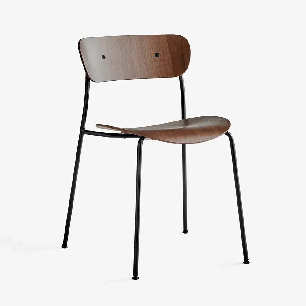 Armchair Dining Chair Stackable - Oak Wood