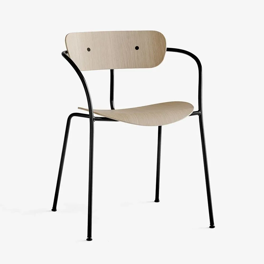 Armless Dining Chair - Natural, Lacquered Oak