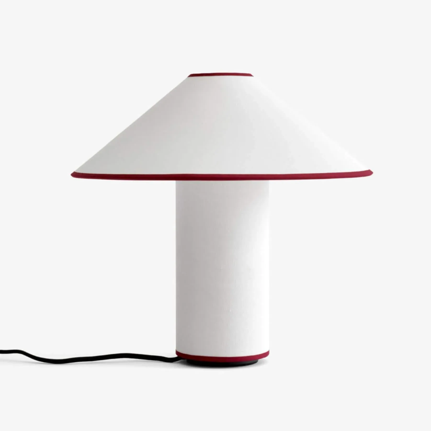 ATD6 Colette Table Lamp - White and Black, Cotton-Linen