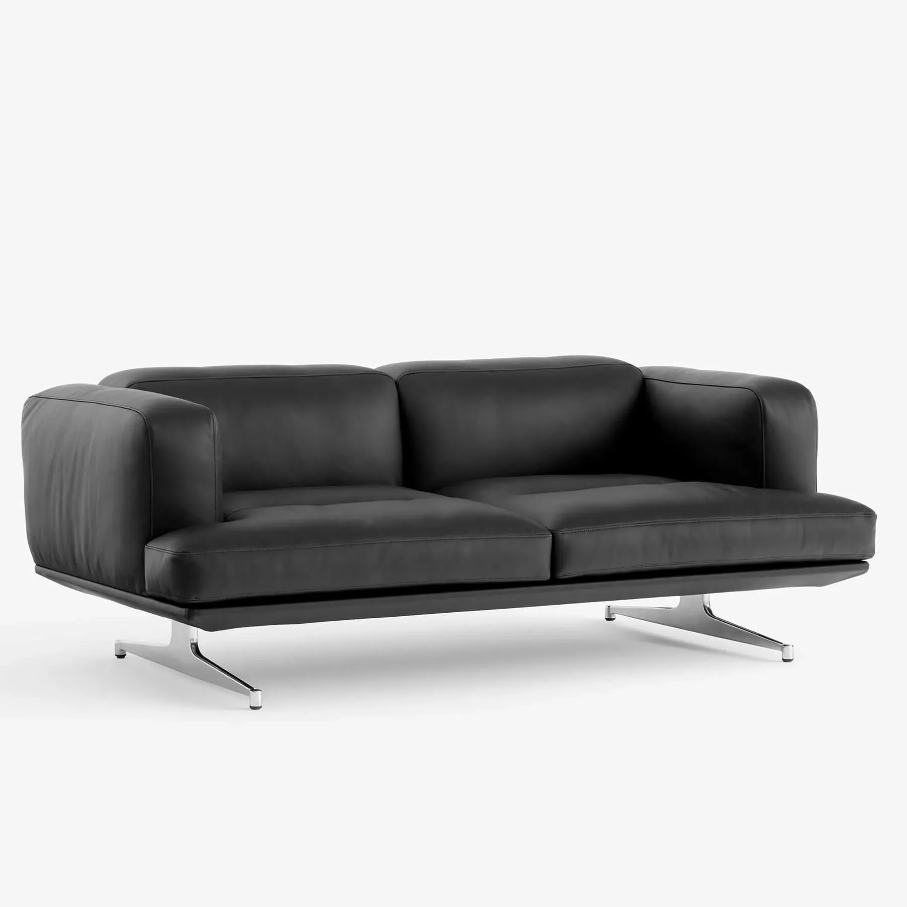 AV22 Inland 2-Seater Sofa - Black, Aniline Leather