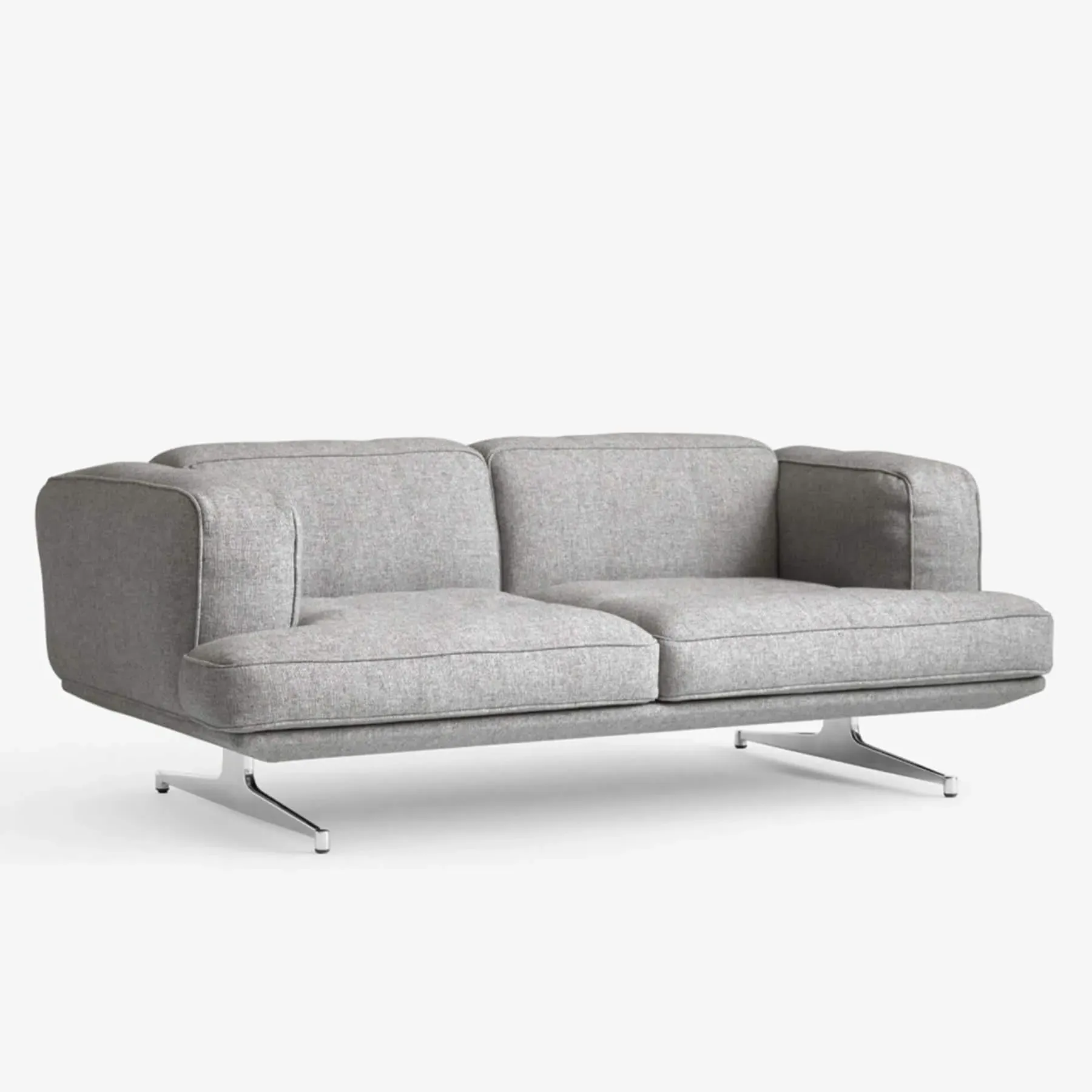 AV22 Inland 2-Seater Sofa - Hallingdal 130, Polished Aluminium image