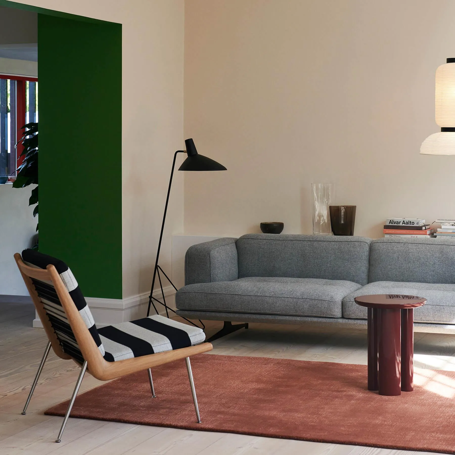 AV23 Inland 3-Seater Sofa - Black, Aniline Leather