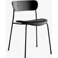 AV3 Pavilion Dining Chair with Upholstered Seat - Black, Walnut