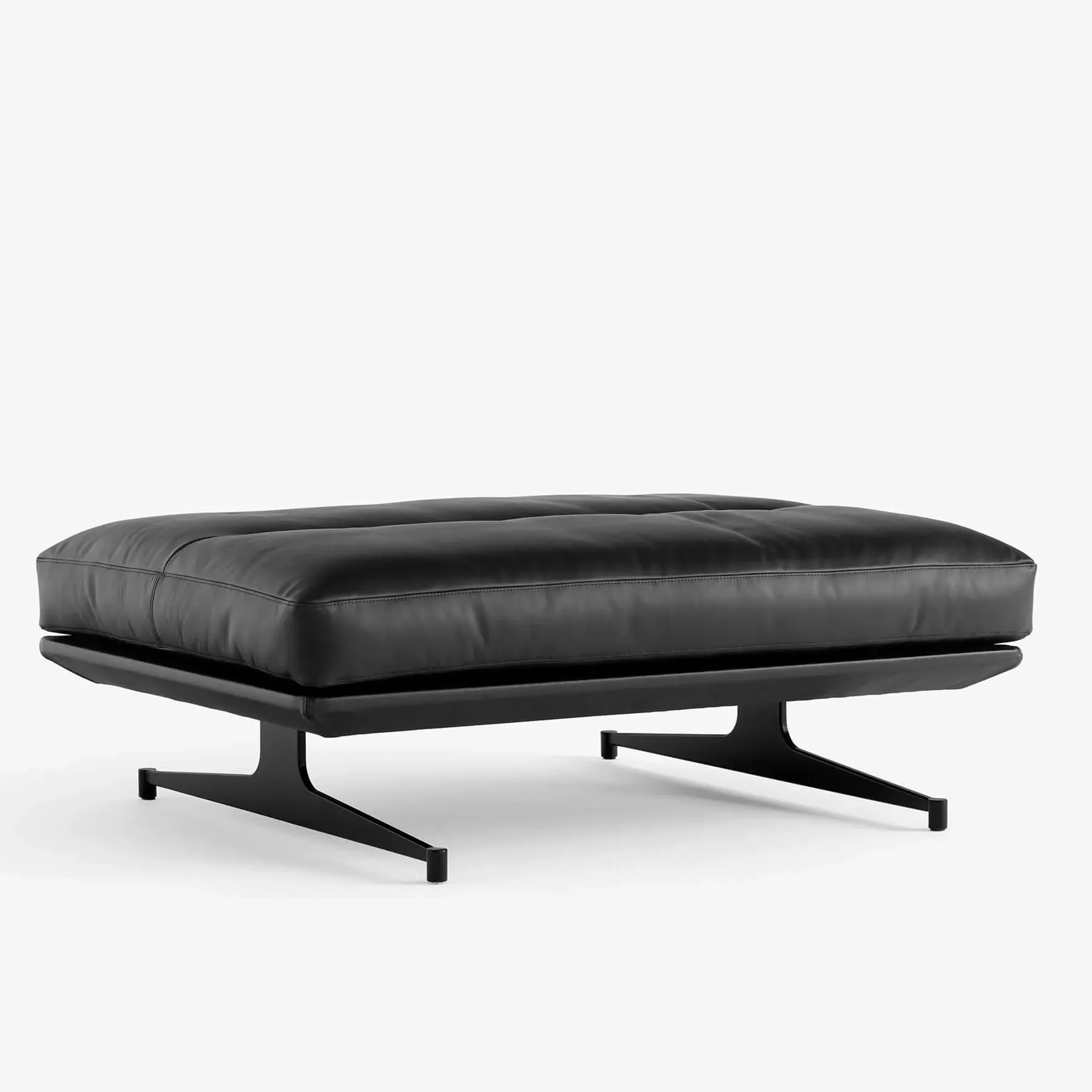 AV32 Inland Pouf - Black, Leather image