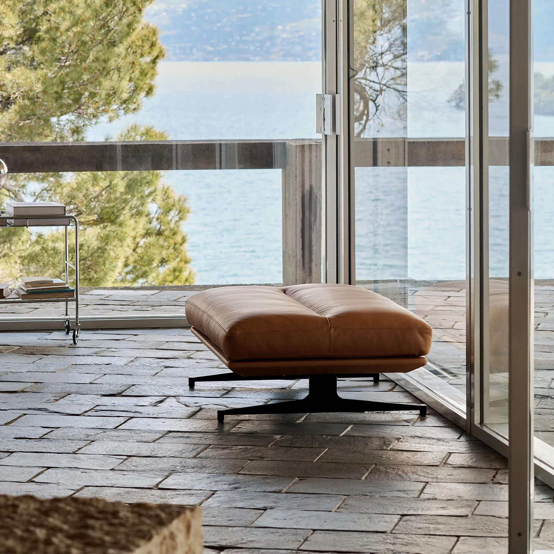 AV32 Inland Pouf - Cognac, Leather