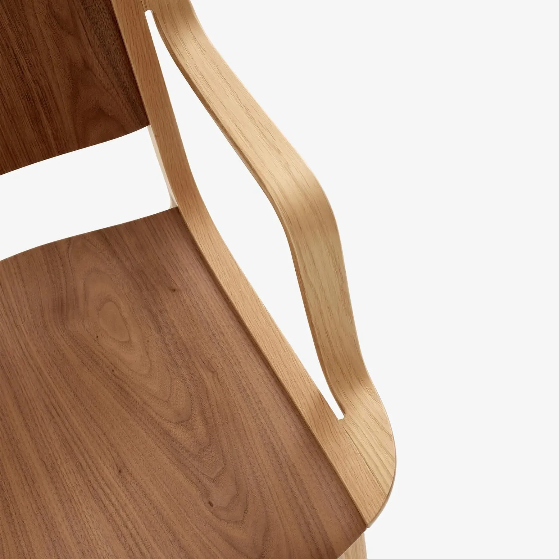 AX Lounge Chair with Armrests - Dark Oak, Plywood