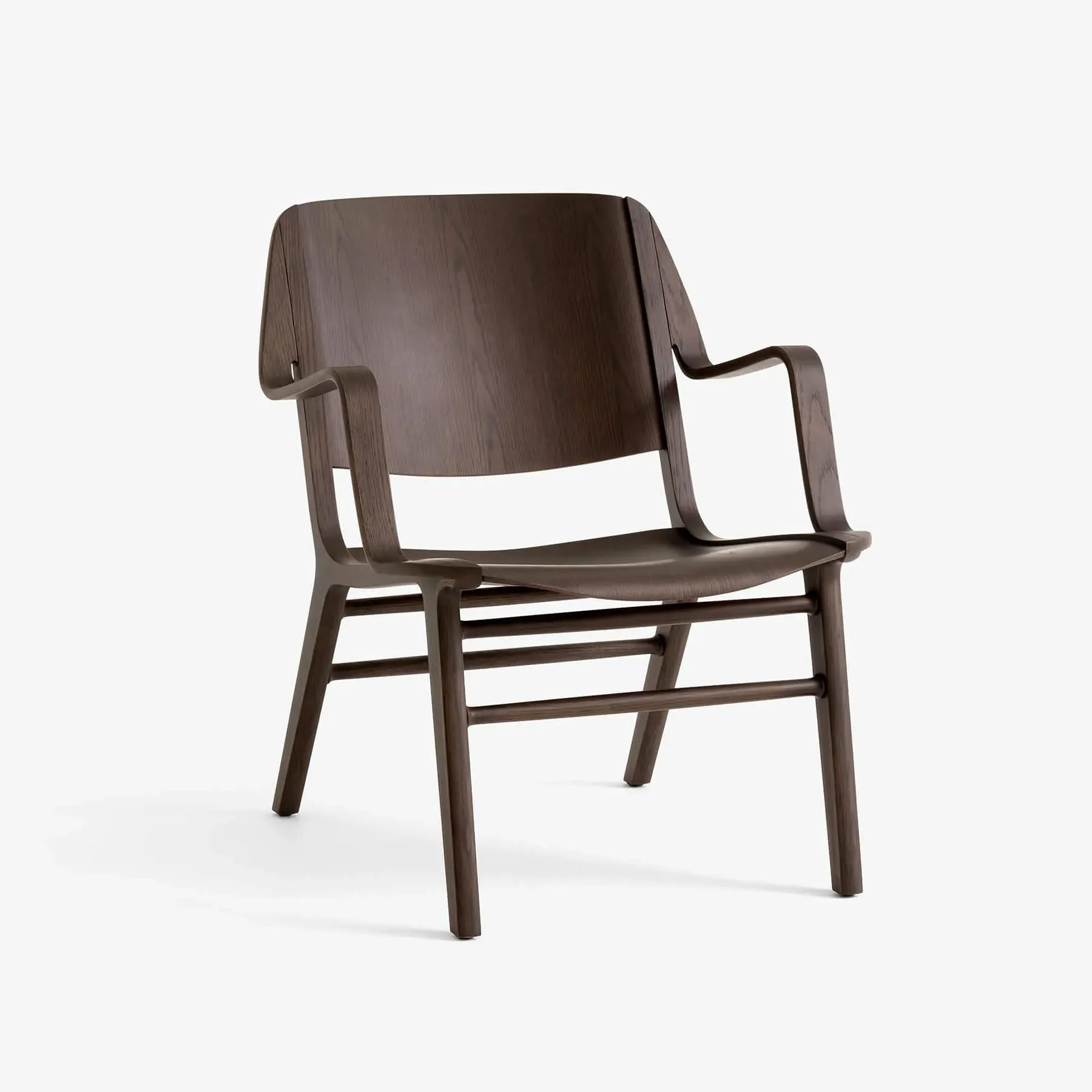 AX Lounge Chair with Armrests - Dark Oak, Plywood image