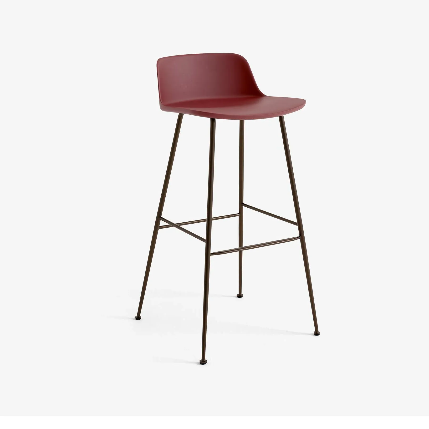 Bar Stool with Shell Seat - Brown, Recycled Plastic