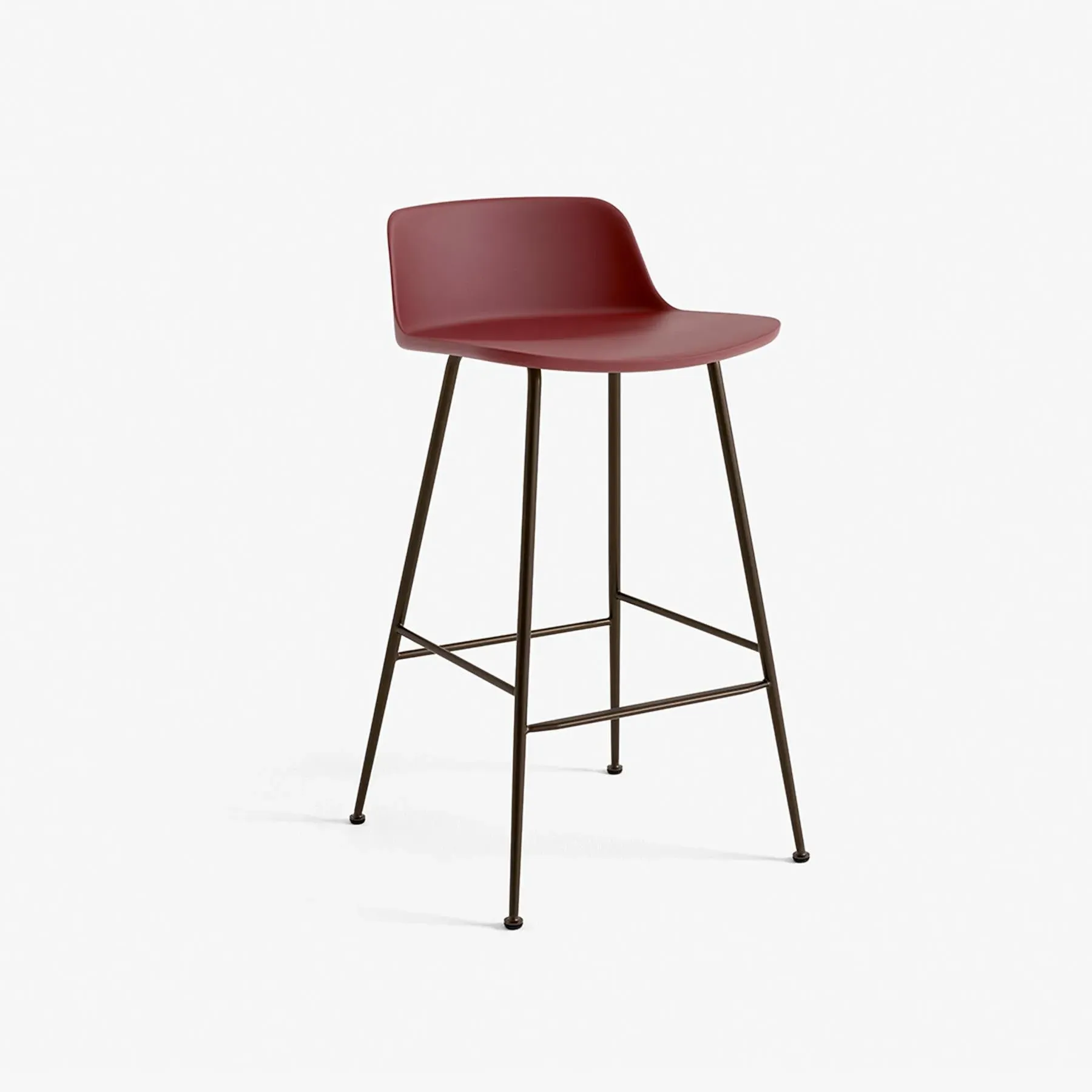 Bar Stool with Shell Seat - Brown, Recycled Plastic