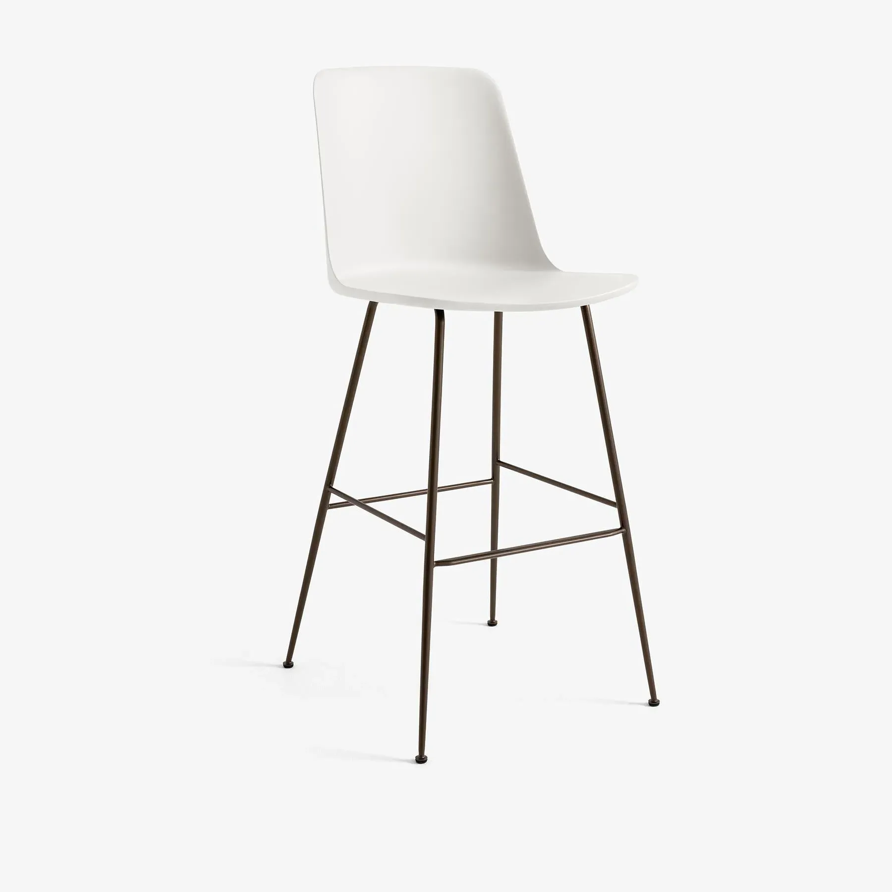 Bar Stool with Steel Legs - Green, Plastic