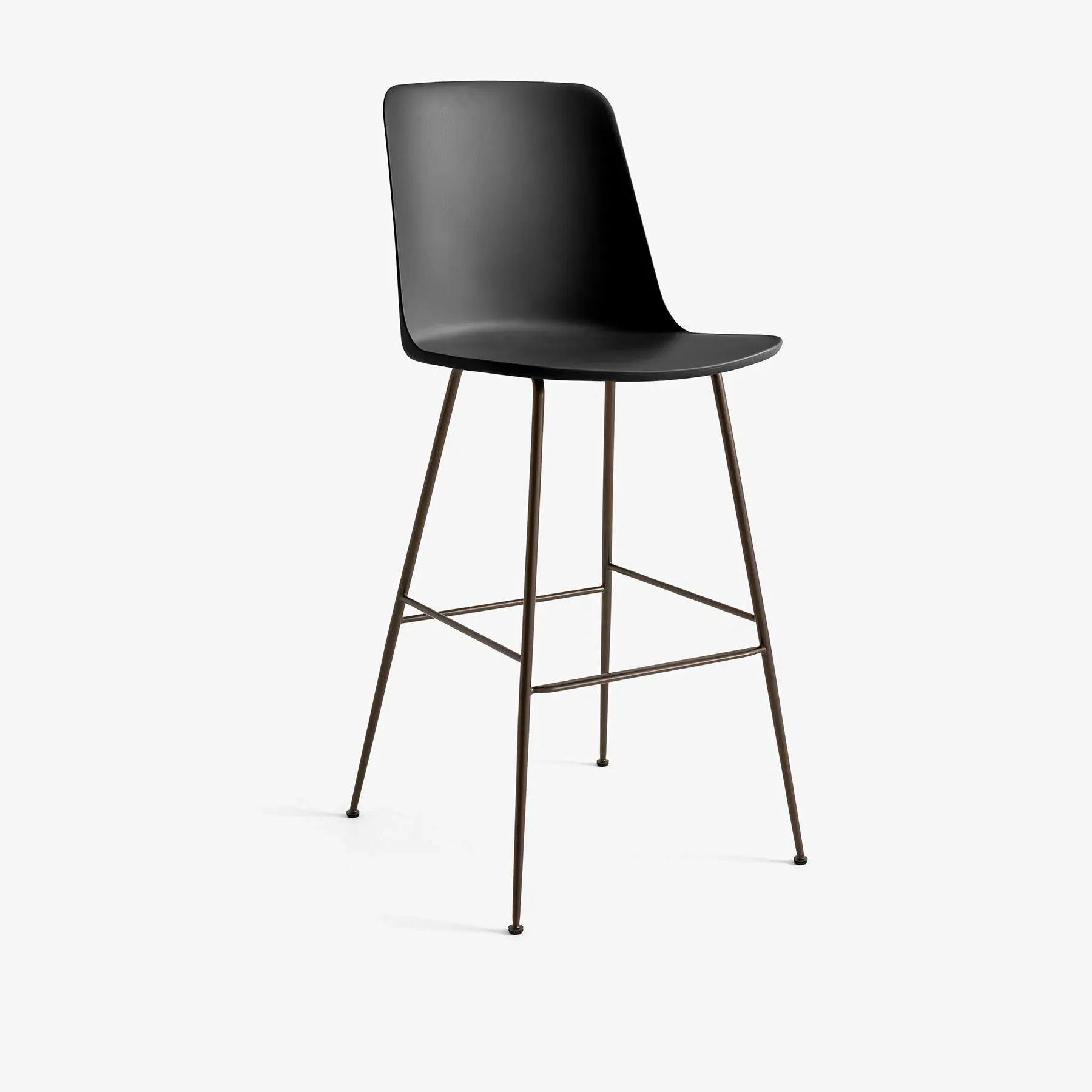Bar Stool with Steel Legs - Stone, Plastic