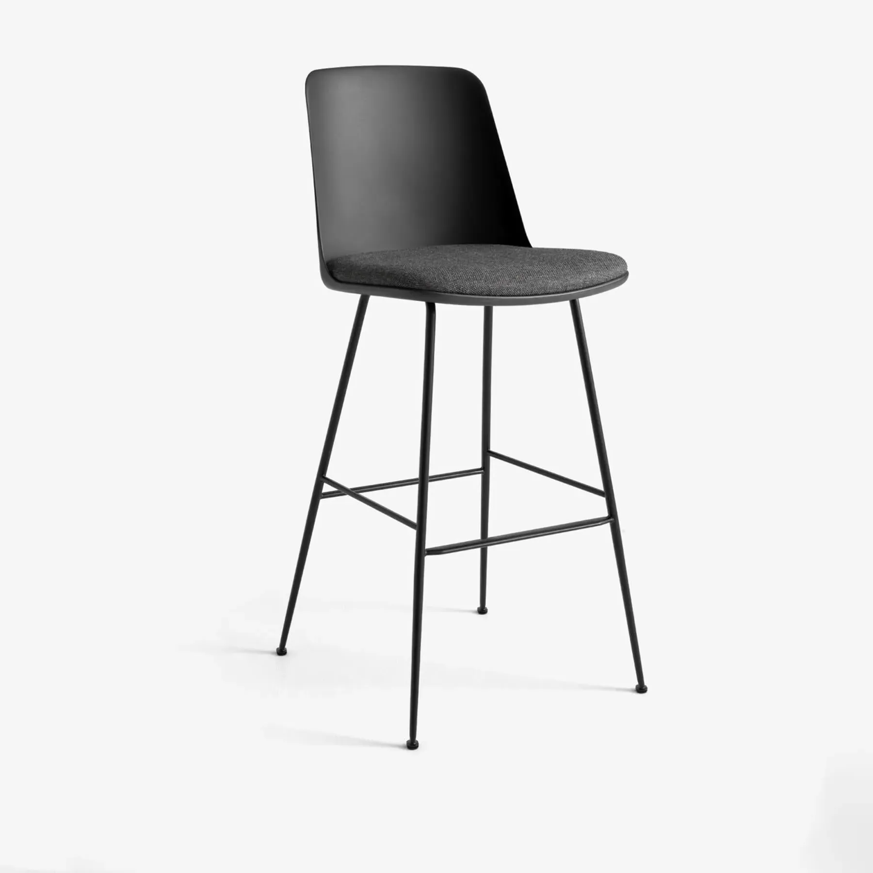 Bar Stool with Upholstery - Bronzed