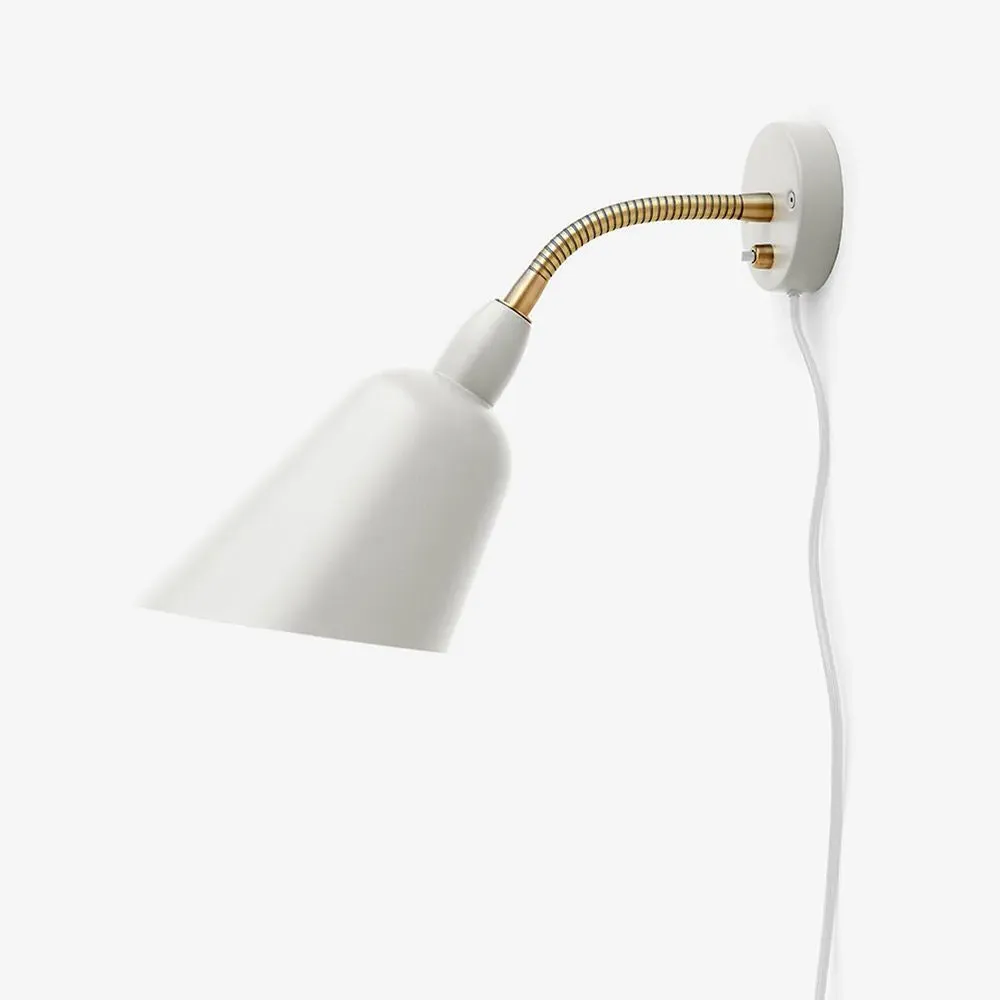 Bellevue Wall Light - White & Brass, Metal image