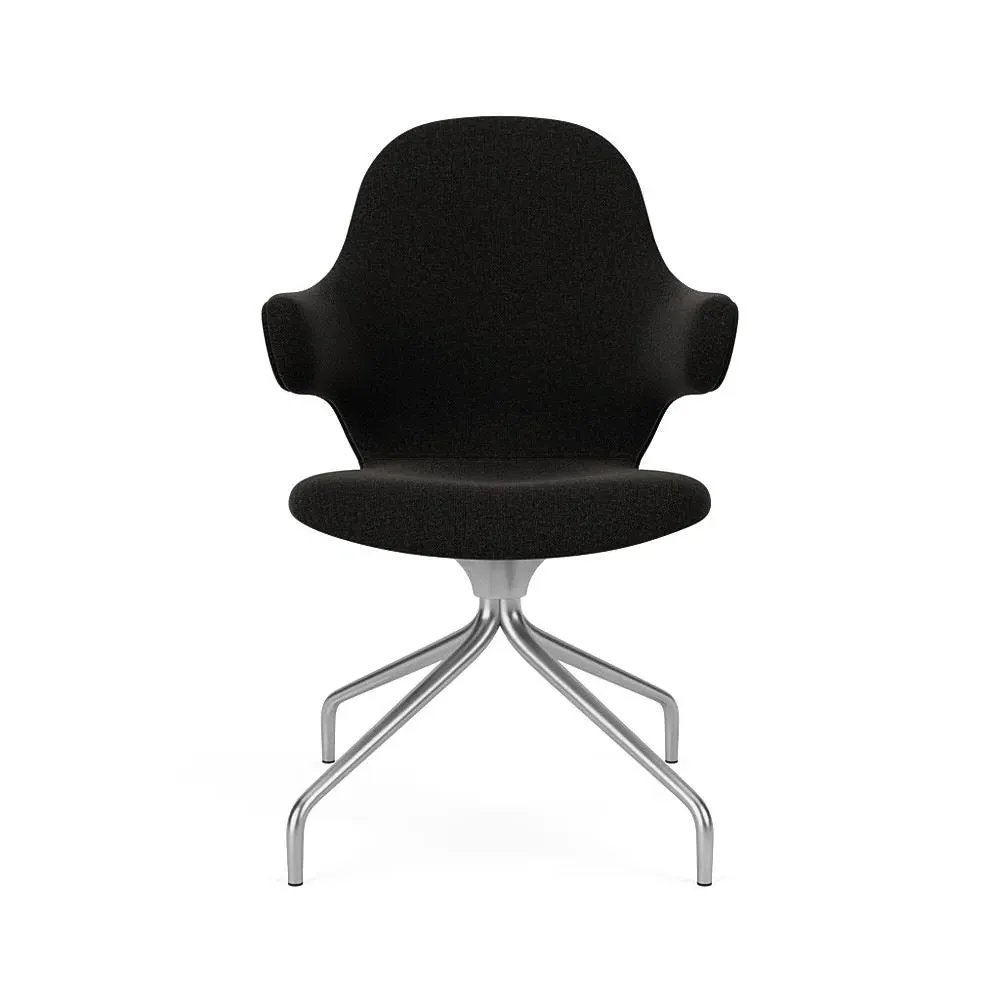 Catch Swivel Chair - Re-Wool 198, Polished Aluminium