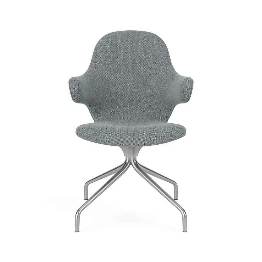 Catch Swivel Chair - Re-Wool 718, Polished Aluminium