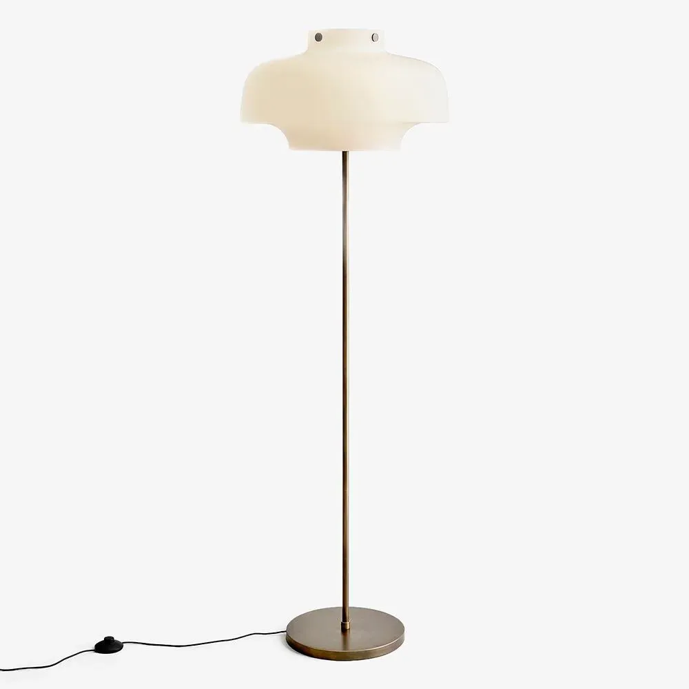 Copenhagen Floor Light with Opal Glass Shade image