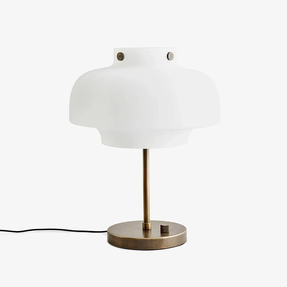 Copenhagen Table Lamp - Opal Glass, Brass