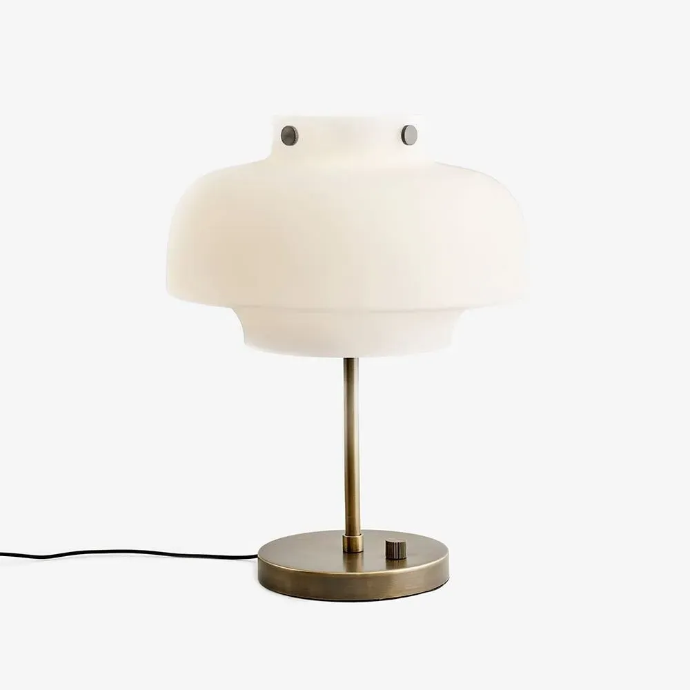 Copenhagen Table Lamp - Opal Glass, Brass