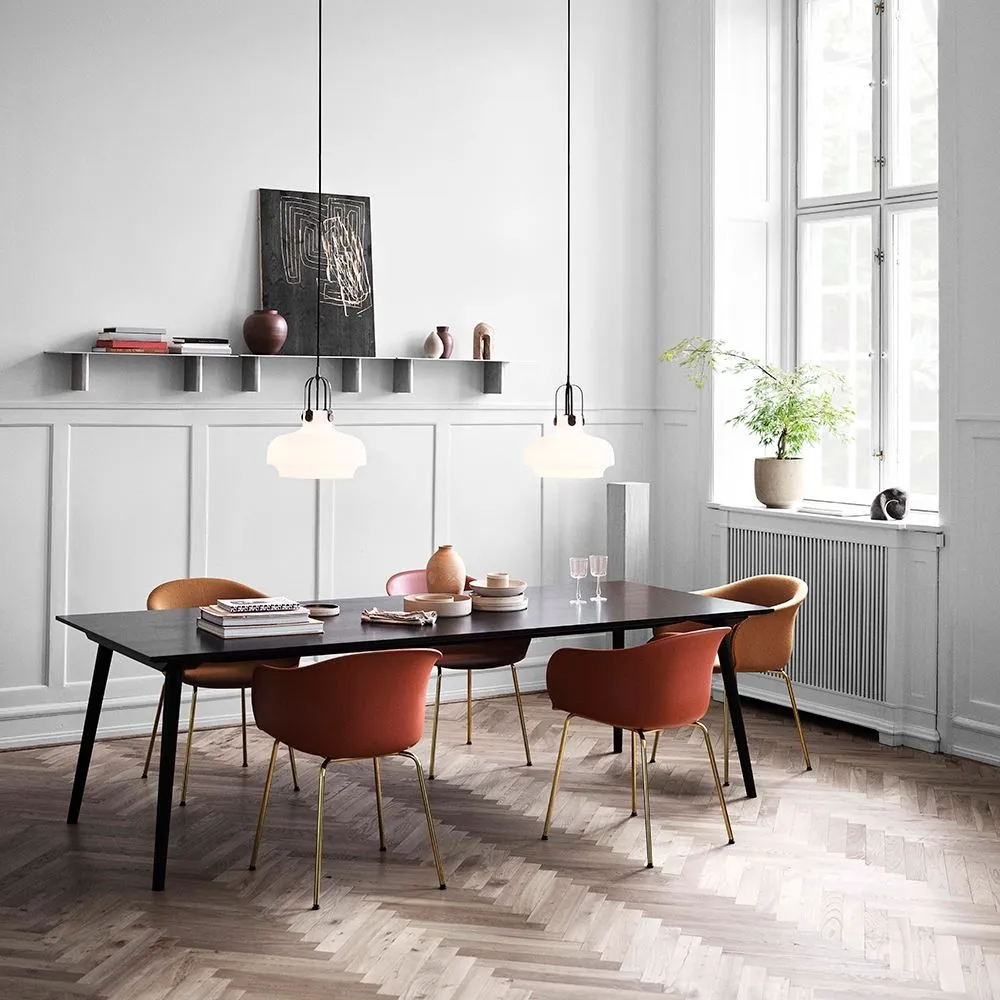 Dining Chair with Metal Legs - Brown, Polypropylene