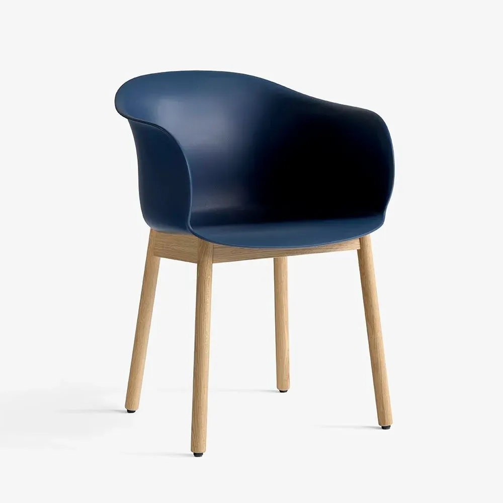 Dining Chair with Wooden Legs - Black