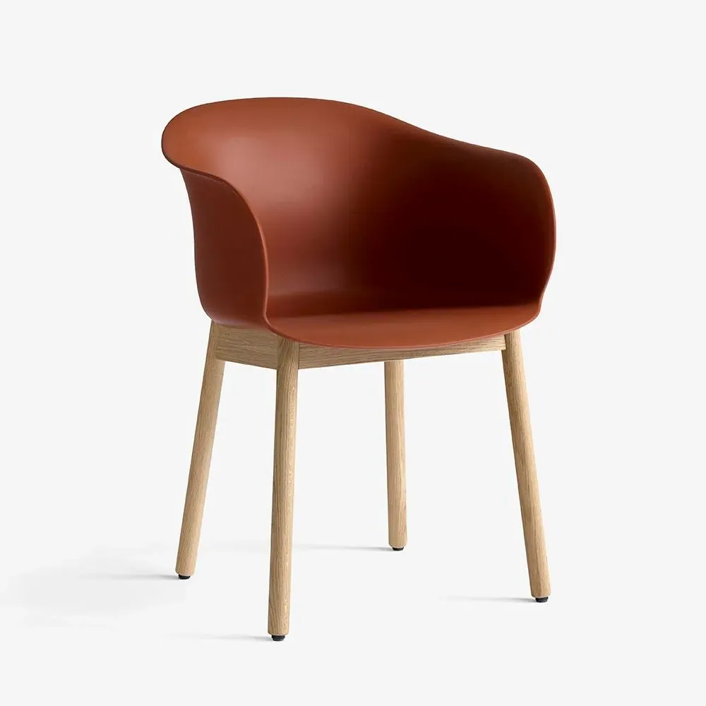 Dining Chair with Wooden Legs - Blue, Oak